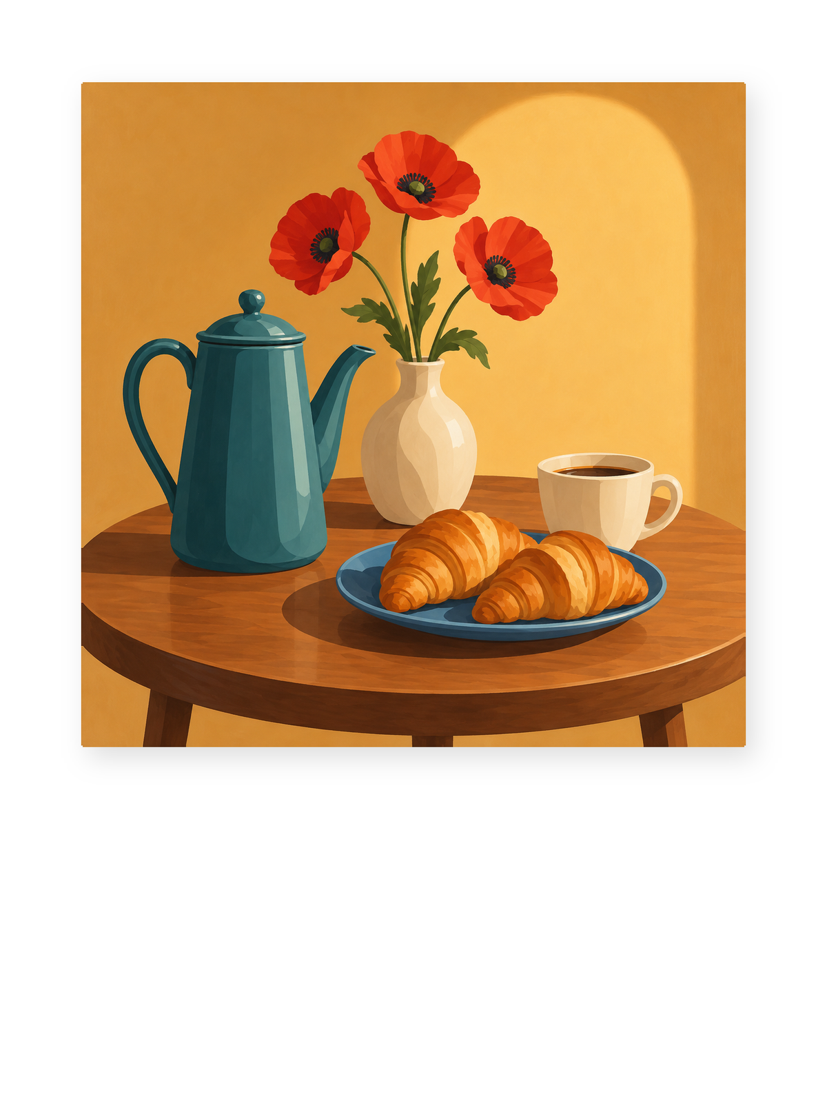 Poppy Breakfast paint by numbers artwork for adults
