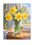 Sunny Daffodils paint by numbers artwork for adults