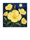 Moonlit Evening Primrose paint by numbers artwork for adults