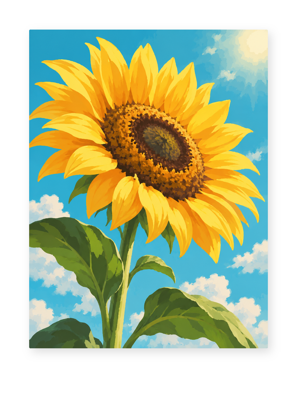 Sunflower Sky paint by numbers artwork for adults