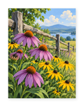 Coneflower Meadow paint by numbers artwork for adults
