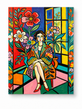 Floral Window Muse paint by numbers artwork for adults