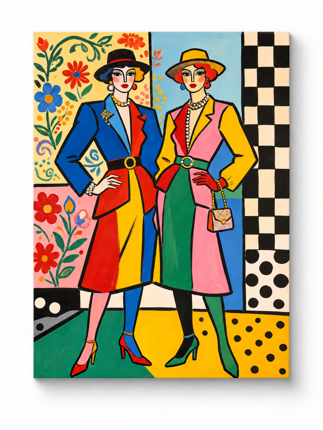 Chic Duo paint by numbers artwork for adults