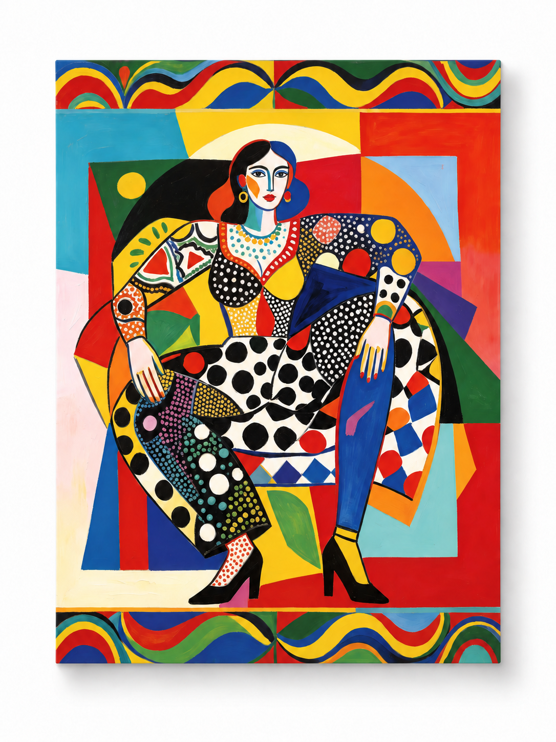 Geometric Elegance paint by numbers artwork for adults