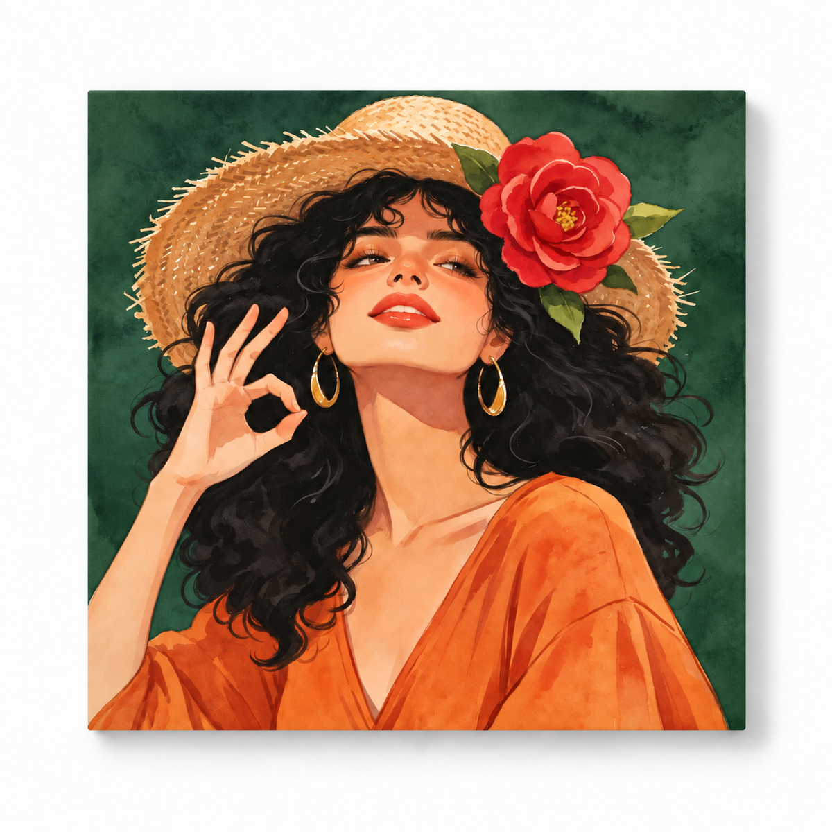 Sunlit Rose Muse paint by numbers artwork for adults