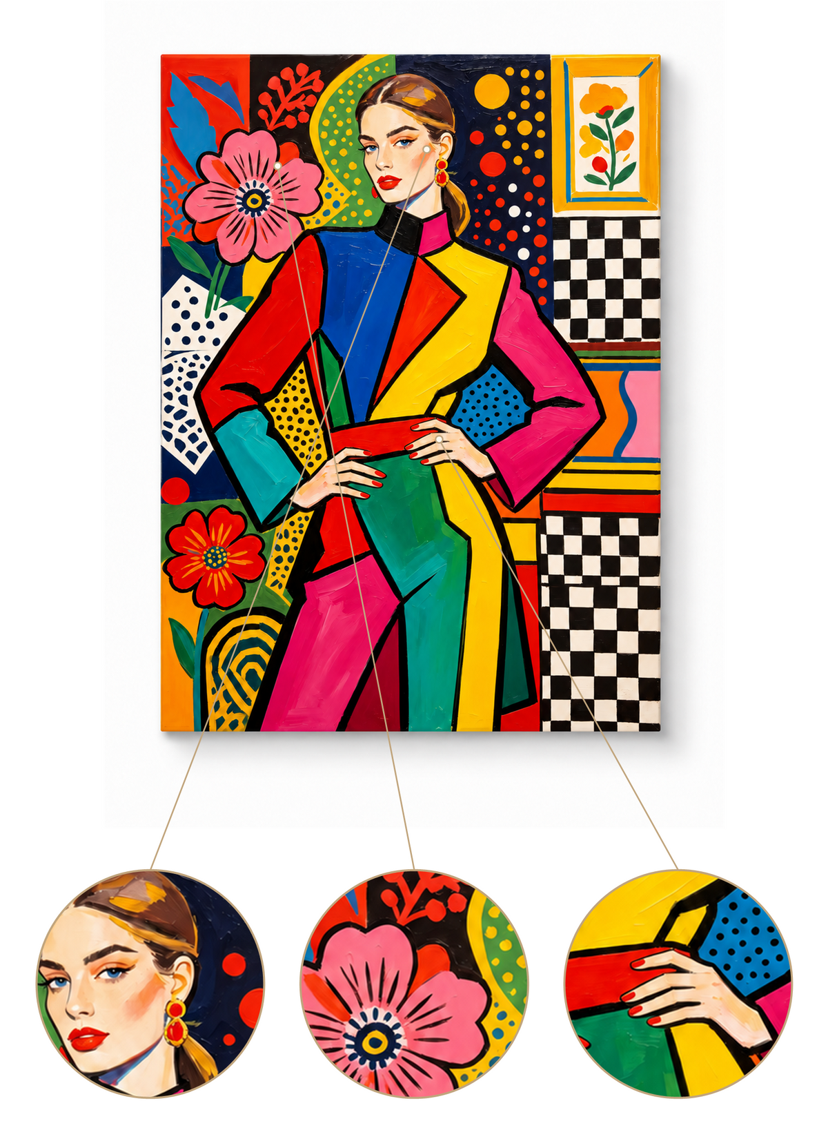 Pop Art Chic finished artwork detail