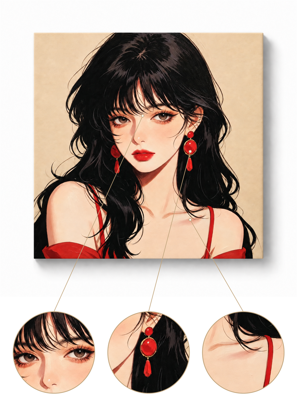 Scarlet Gaze finished artwork detail