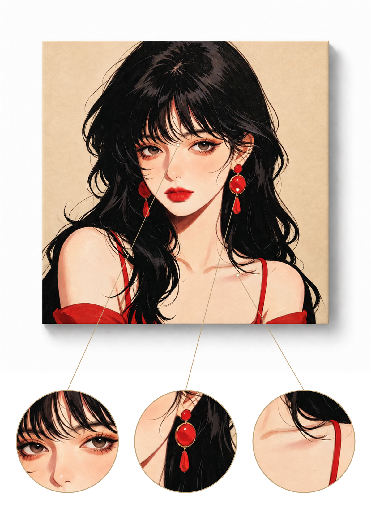 Scarlet Gaze finished artwork detail