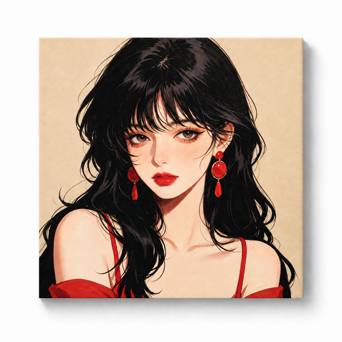 Scarlet Gaze paint by numbers artwork for adults