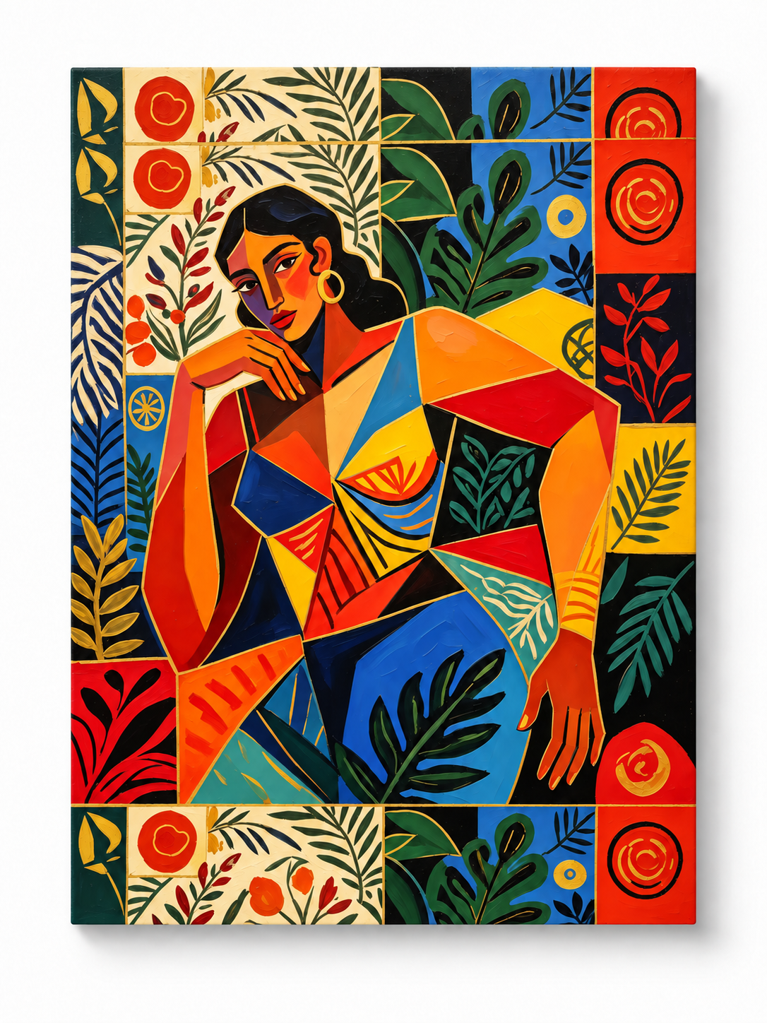 Botanical Geometry paint by numbers artwork for adults