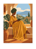 Window Reading portrait paint by numbers artwork for adults