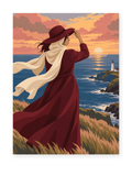 Coastal Outlook portrait paint by numbers artwork for adults