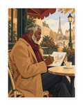 Paris Cafe Sketch portrait paint by numbers artwork for adults