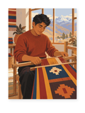 Peruvian Weaver portrait paint by numbers artwork for adults