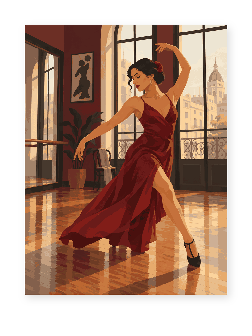 Argentine Tango portrait paint by numbers artwork for adults
