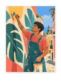 Puerto Rican Muralist portrait paint by numbers artwork for adults
