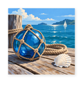 Nautical Buoy coastal paint by numbers artwork for adults