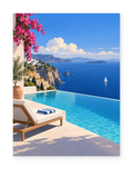 Infinity Pool Coast coastal paint by numbers artwork for adults